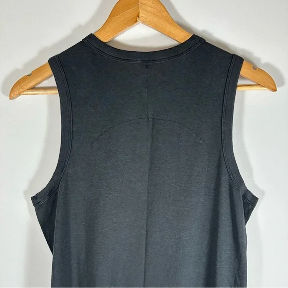 LULULEMON Classic-Fit Cotton-Blend Black Dress With Side Slits Size 6 EUC - Picture 6 of 8